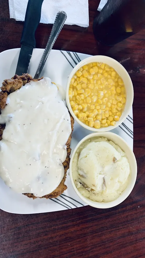 Chicken Fried Steak and Corn
